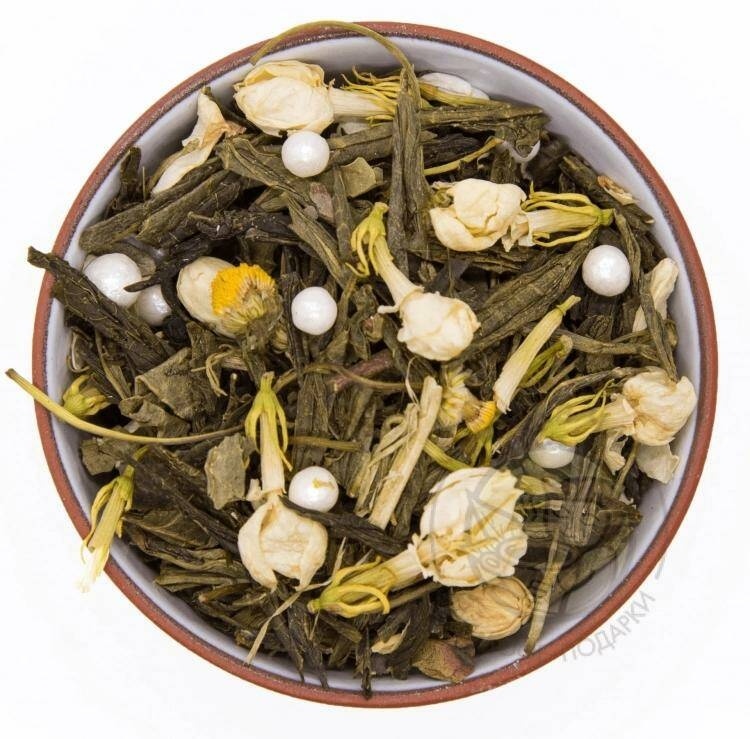 Натуральный зеленый листовой чай с добавками "Слезы Ангела" 100г фото 2
