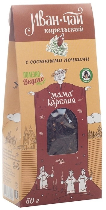 Напиток чайный "Иван-чай Карельский" с сосновой почкой 50 г карт. пакет, фото 1
