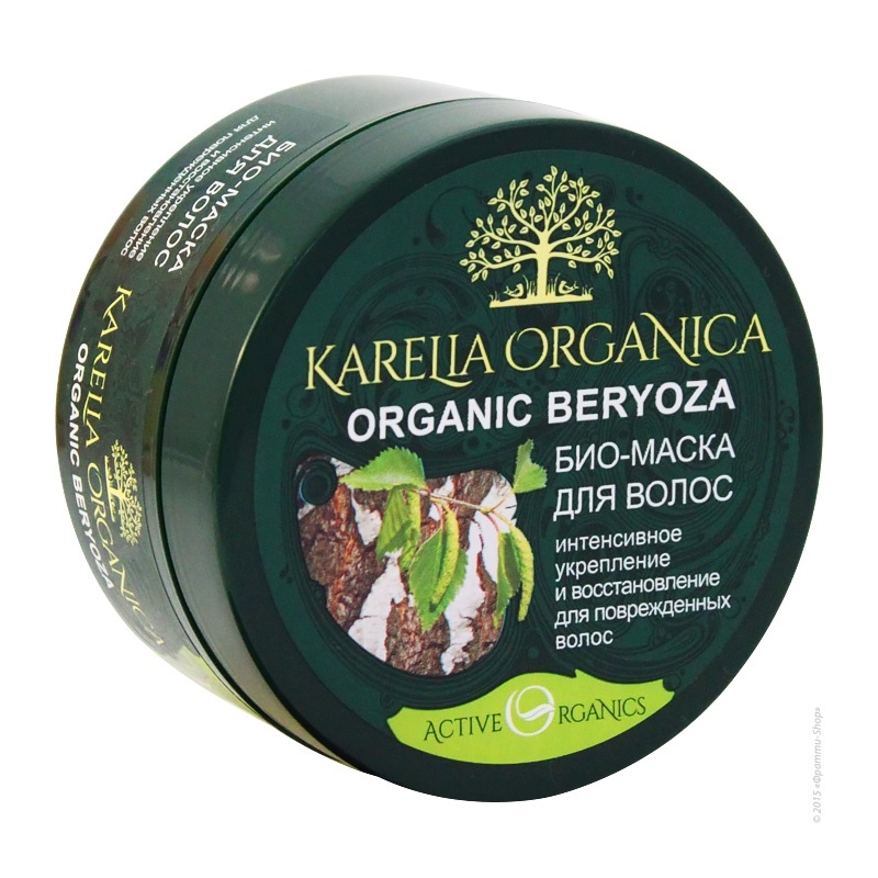 Karelia Organica Био-маска для волос «Organic Beryoza» интенсивное укрепление и восстановление 220мл фото 2