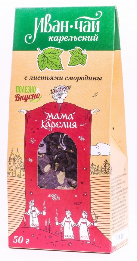 Напиток чайный "Иван-чай Карельский" со смородиновым листом 50 г карт. пакет, фото 2